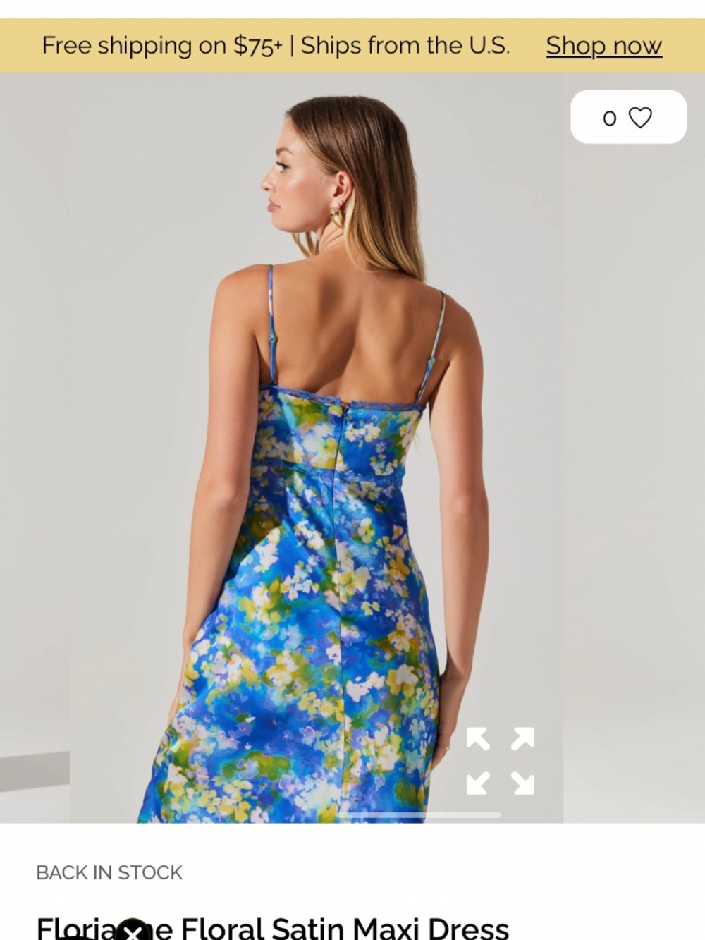 Florianne Floral Satin Maxi Dress - Picture 2 of 3